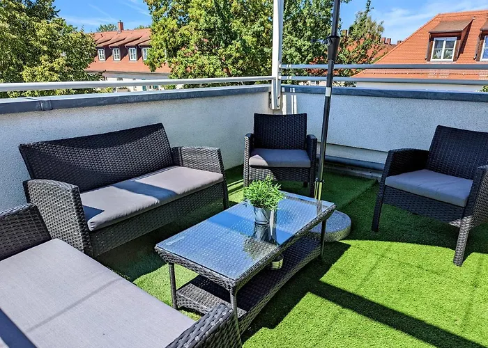 Leipzig-residenz Waldstrasse Am Zoo Und Red Bull Arena , Rooftop Mit 2 Dachterrassen * Lipsk